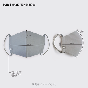 PLUS3MASK (プラススリーマスク)- GRAY グレーマスク